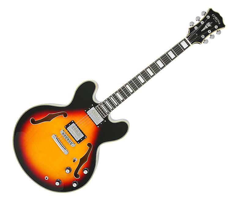 Corona CES-335 Sunburst Semi Hollow Body Jazz Electric