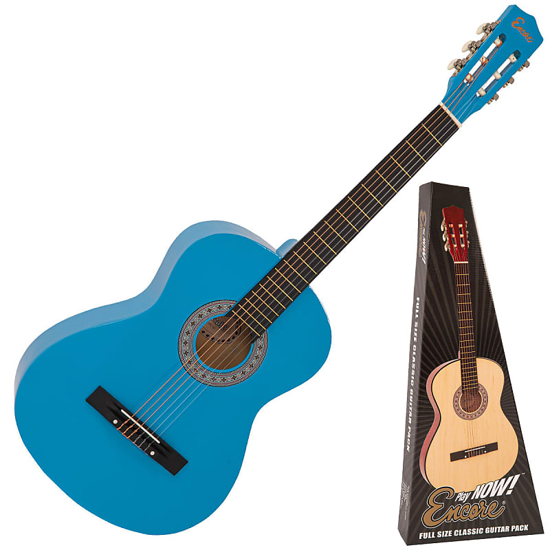 Encore Full Size Classic Guitar Pack ~ Blue image 1