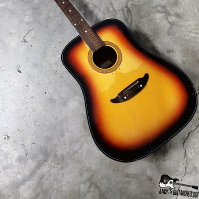 Luthier Special: Harmony / Teisco / Conrad MIJ Acoustic Guitar Husk Project (1970s Sunburst) image 6