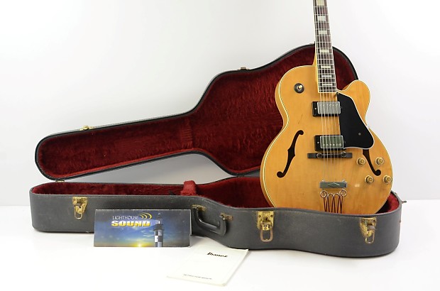 1982 Ibanez FG 100 Hollowbody Electric Guitar Natural w OHSC