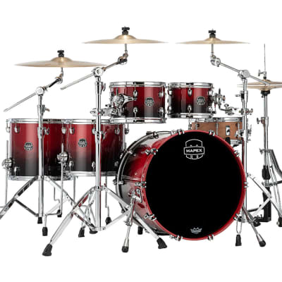 Mapex Saturn Studioease 5 Piece Shell Pack - Scarlet Fade - Used