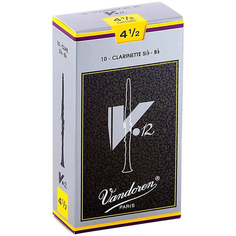 Vandoren V12 Bb Clarinet Reeds Strength 4.5 Box of 10 image 1