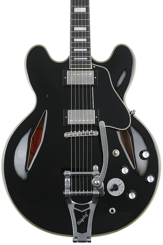 Epiphone Shinichi Ubukata ES-355 Custom Bigsby Semi-hollowbody Electric  Guitar - Ebony (EES355SUCBd4)