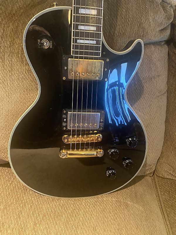 Burny Les Paul Custom 80's - Black | Reverb