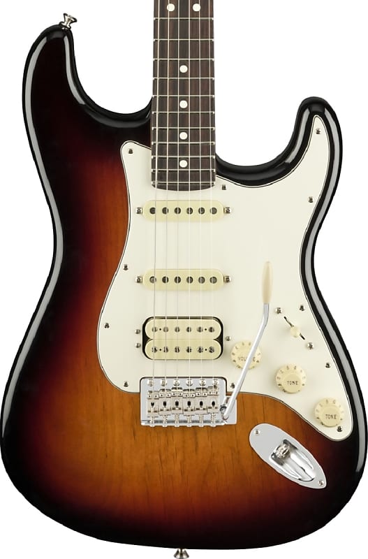 Fender American Performer Stratocaster HSS Electric Guitar Rosewood FB, 3-Color Sunburst image 1