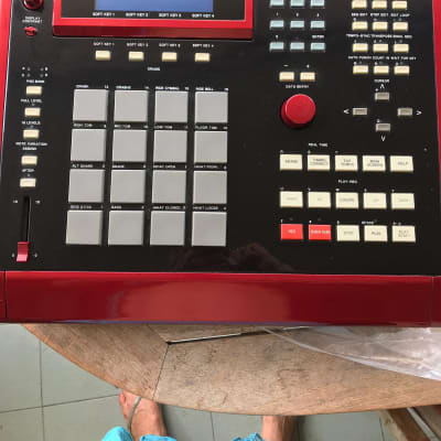 Akai MPC3000 CUSTOM GLOSSY BLACK AND RUBY RED + zip drive +SCSI Production Center image 10