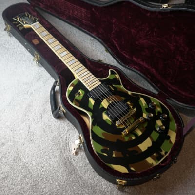 Gibson Les Paul Custom Zakk Wylde Bullseye Camo - Pilot run #25th of 25 made! Signed by Zakk Wylde. image 2