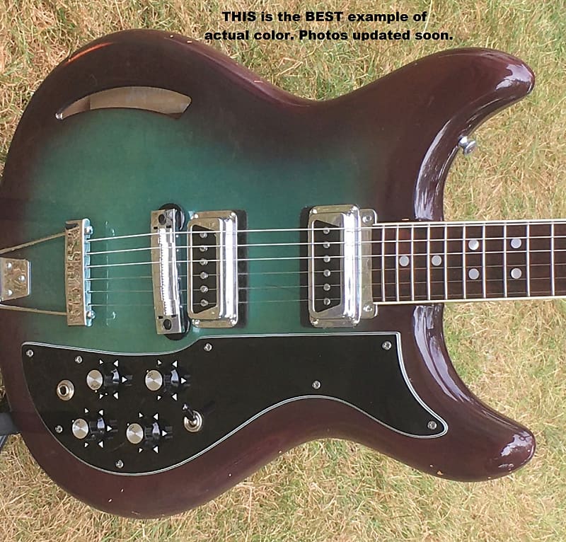 Kustom K 200 Late '60's SEE DETAILS! Cool guitar, GREAT DEAL! psychedelic WINEBURST (please read all image 1