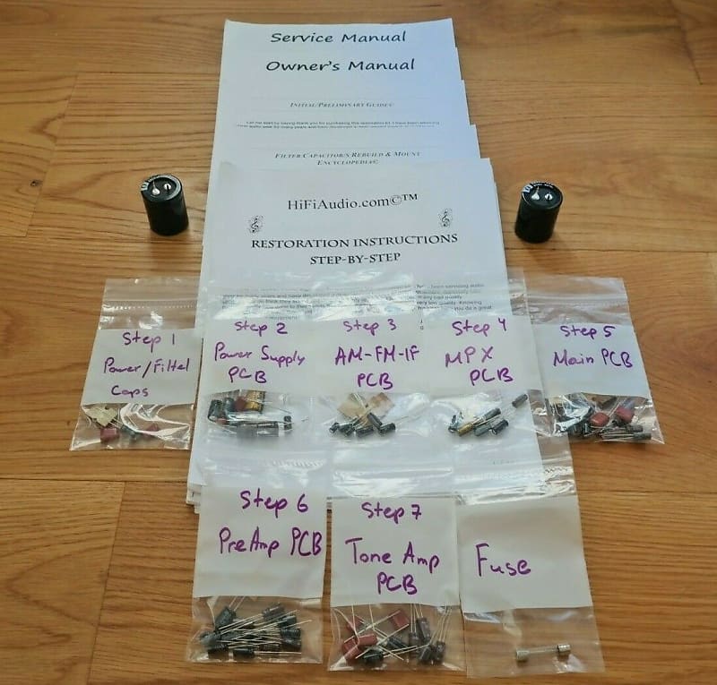 Kenwood KR-5200 restoration kit filter capacitor repair rebuild fix  			