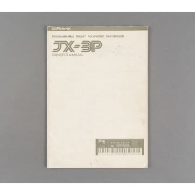 Roland JX-3P User Manual [USED]