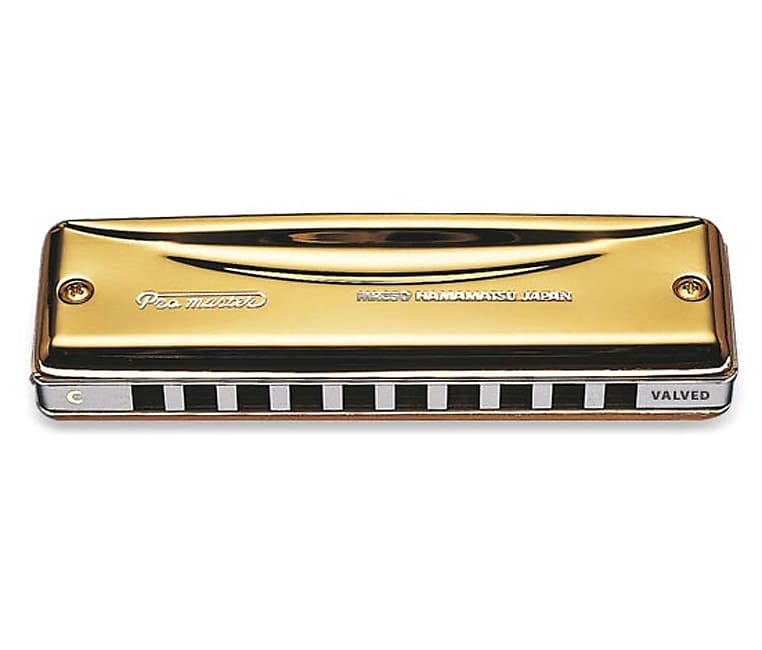 Suzuki SU-MR350VG ProMaster Valved Gold Key of F Harmonica MR350 VG MR-350VG image 1