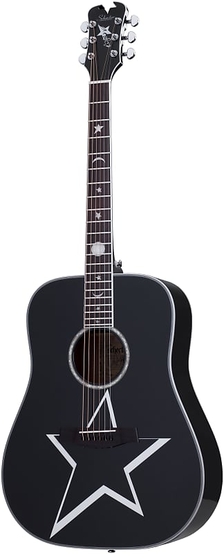 SCHECTER Westerngitarre, Robert Smith RS-1000 Busker, Gloss Black image 1