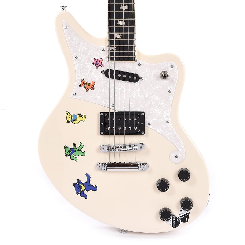 D'Angelico Premier Grateful Dead Bedford Offset HS with Stoptail Antique White image 2