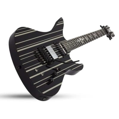 Schecter Synyster Custom-S Synyster Gates Signature Electric Guitar (Gloss Black with Silver Pin Stripes) image 3