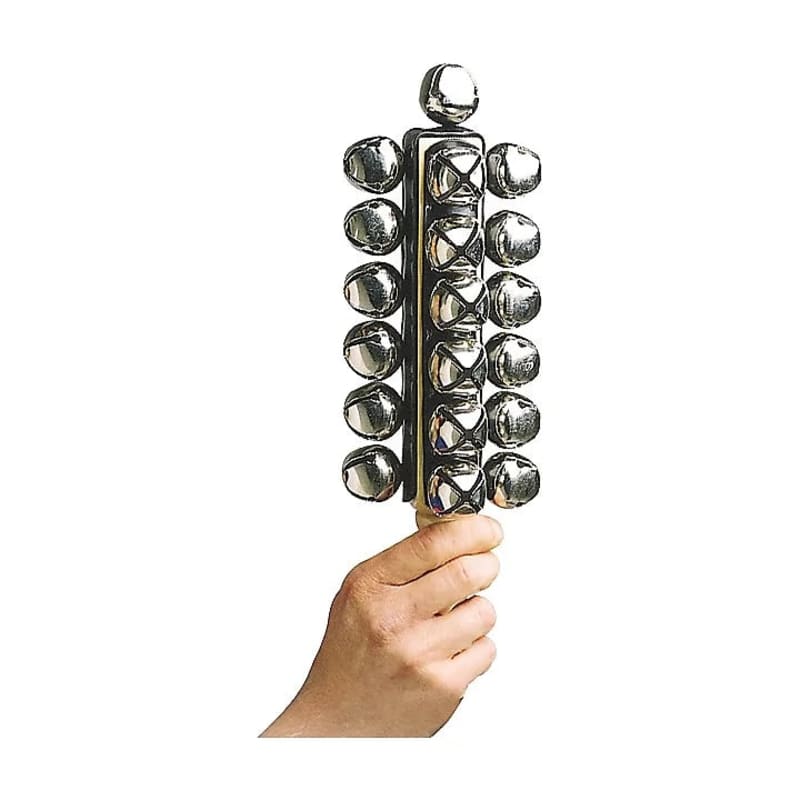 Cosmic Percussion Sleigh Bells on Wood Handle - 25 bells