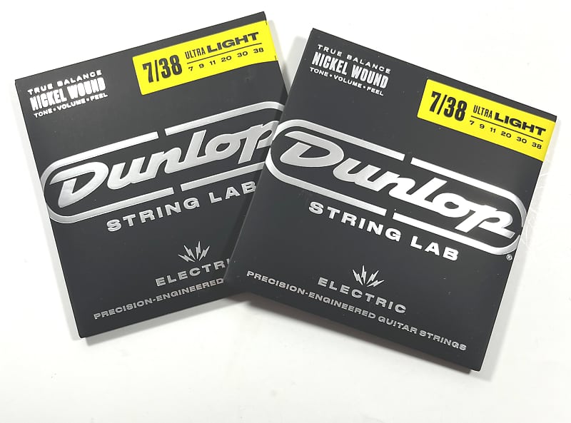 Dunlop Guitar Strings 2 Sets Electric Nickel Wound Light 07 38