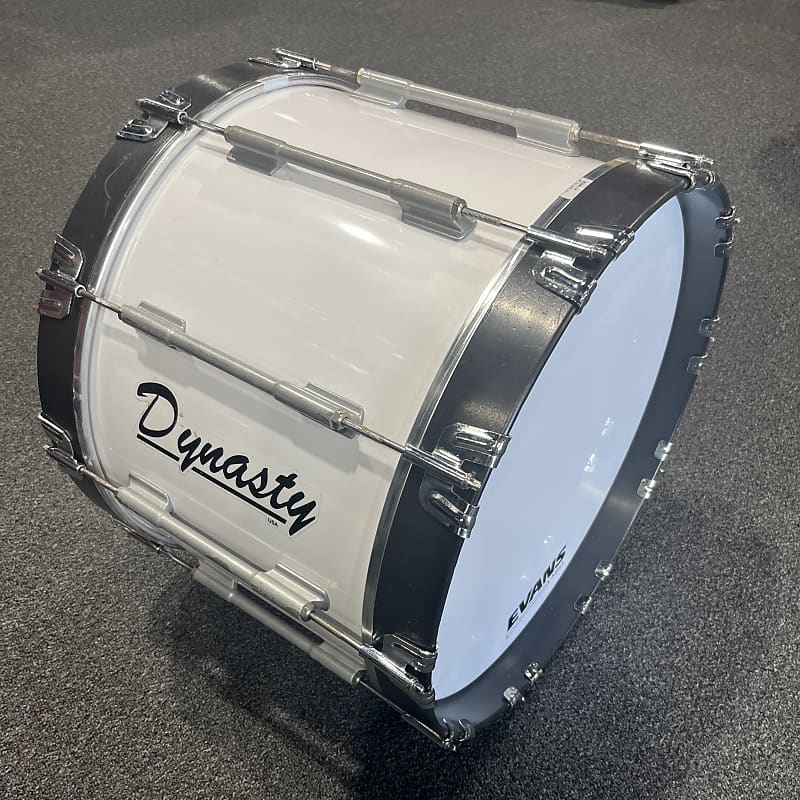 Dynasty USA 20” Marching Bass Drum  White image 1