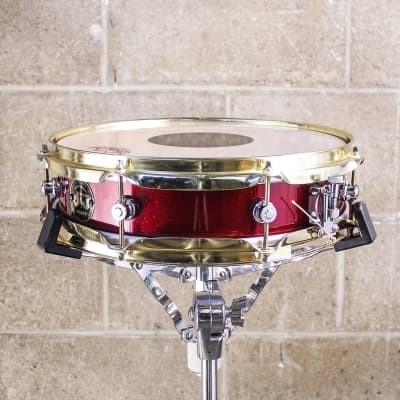 Neil Peart's DW 3 x 13 Red Sparkle Piccolo Snare Drum 1996 - Red Sparkle image 2