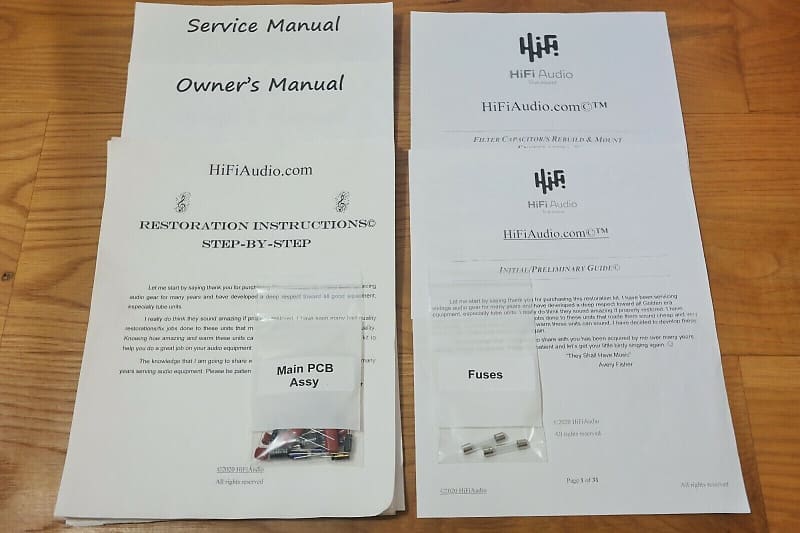 Crown Amcron 800CSL restoration kit filter capacitor repair rebuild fix  			