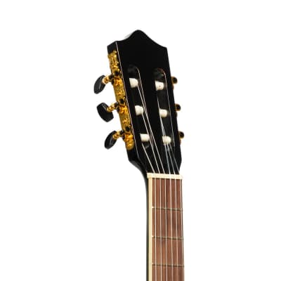 Stagg SCL60 TCE-BLK cutaway Acoustic-electric Classical Guitar w/ B-Band 4-band EQ, black image 5