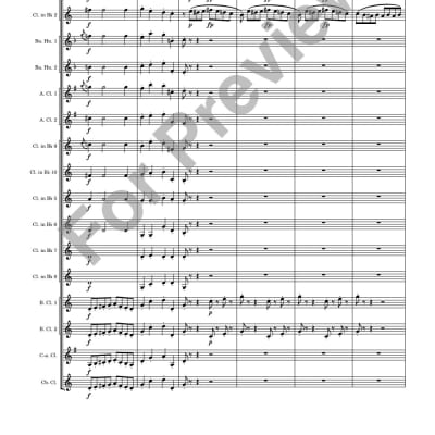 Clarinet Choir Sheet Music: Score and Parts - Gran Partita - Movement 1 (Largo) - WA Mozart, arranged for Clarinet Choir image 10