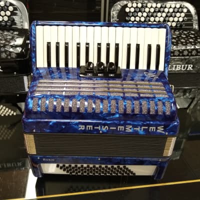 Weltmeister Rubin Piano Accordion Saphire Blue | Reverb