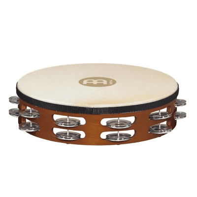 Meinl TAH2A-AB 10" Wood Tambourine with Double Row Aluminum Jingles