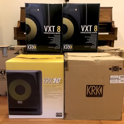 KRK VXT8 8” 2‑way Studio Monitor (Pair) + KRK 10s Subwoofer