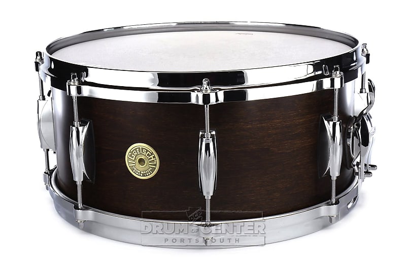 Gretsch USA Custom Snare Drum 14x6.5 8-Lug Satin Antique Maple image 1