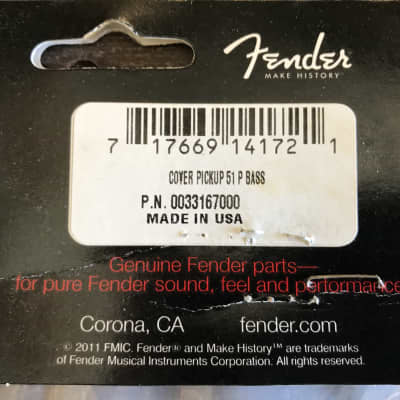 Real Life Relics Fender® Aged Chrome 51 Precision P Bass® Pickup Cover 0033167049   [G2] image 3