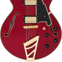D'Angelico Excel SS Semi-hollowbody Electric Guitar - Trans Cherry with Stairstep Tailpiece