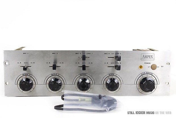 【超絶ヴィンテージ•70’s動作品】　AMPEX MX-35 Ampex MX-35 4 Channel Tube Mixer Mic / Line Preamp MX35 Rare