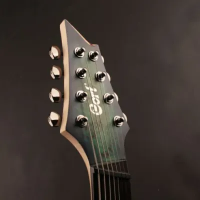 Cort KX508MS KX Series 8 String Electric Guitar. Mariana Blue Burst image 7