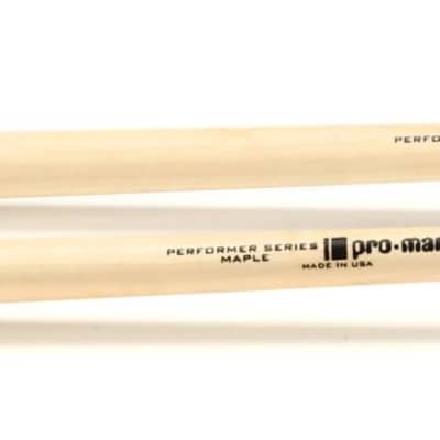 Promark Performer Series PST1 Soft Maple Timpani Mallets  Bundle with Remo Ambassador Hazy Snare-side Drumhead - 14 inch image 2