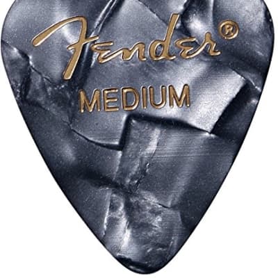 Fender 351 Premium Celluloid Guitar Picks - MEDIUM, BLACK MOTO 12-Pack (1 Dozen) image 1