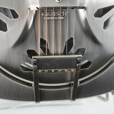 Gretsch G9231 Bobtail Steel Square-Neck A.E. Steel Body Spider Cone Resonator Guitar image 8