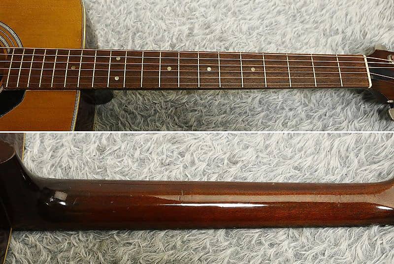 1975 made Vintage Acoustic Guitar Yamaha FG-200J Rare Black
