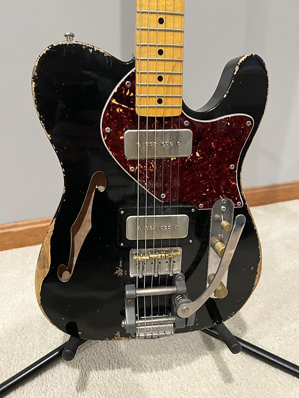 ギター MJT guitar telecaster thinline Mjt Thinline partscaster: With or without pickguard? | The