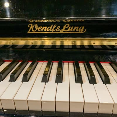 (SOLD)Wendl & Lung Model 122 48" Polished Ebony Upright Piano c2005 #13290 image 5