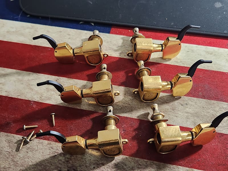 Schaller Gold M6 Tuners With Flip Out String Winders Late Reverb