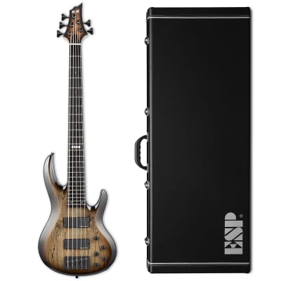 ESP E-II BTL-5 Black Natural Burst 5-String Electric Bass Guitar + Hard Case B-Stock Made in Japan image 1