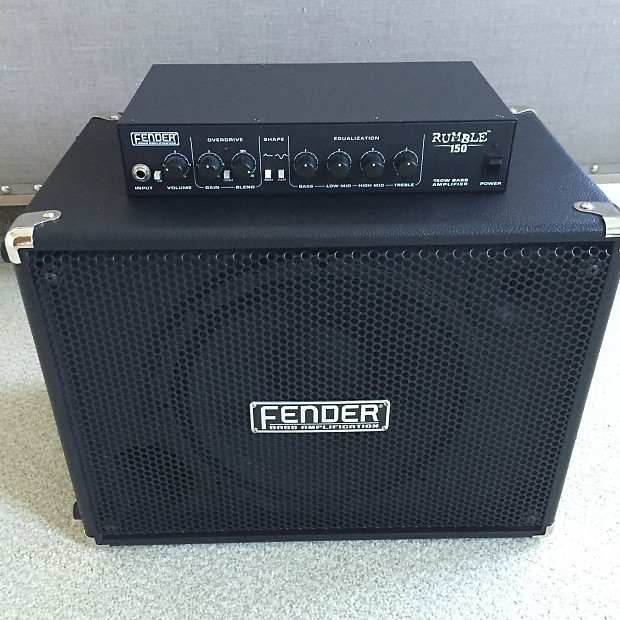 Fender Rumble 150 Head and 112 Bass Cabinet with horn