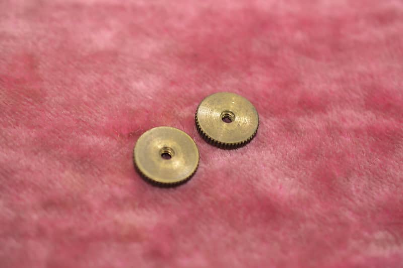 Vintage 1950's Gibson Brass Thumbwheel set - Archtop Rosewood