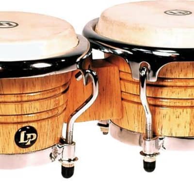 Latin Percussion Music Collection Natural Wood Mini Tunable Bongos image 1