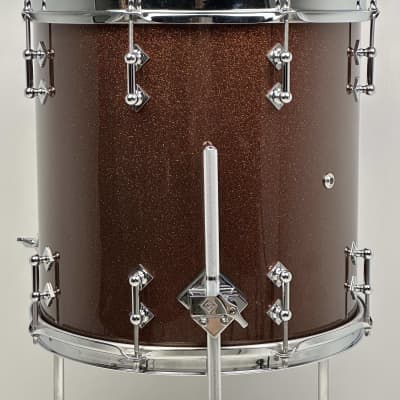Craviotto 20/10/12/14" VIDEO Solid Maple Drum Set - 2016 Copper Sparkle Lacquer image 16