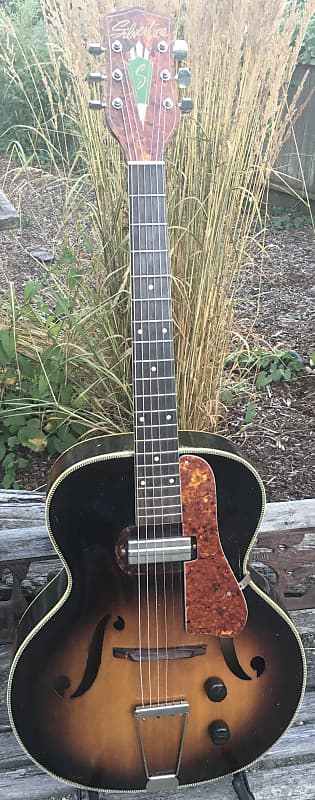 Lot - Silvertone/Sears Kentucky Blue Arch Top Acoustic