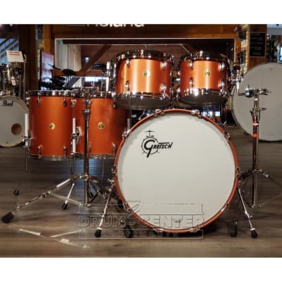 Gretsch USA Custom 5pc Drum Set Satin Copper image 6