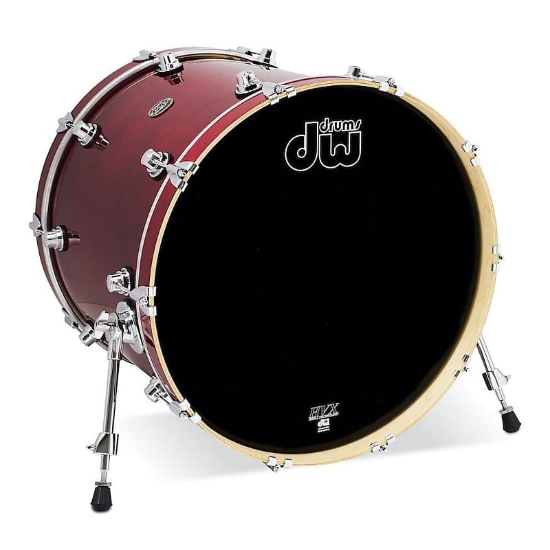 DW Performance Bass Drum 22x18 Cherry Stain image 1