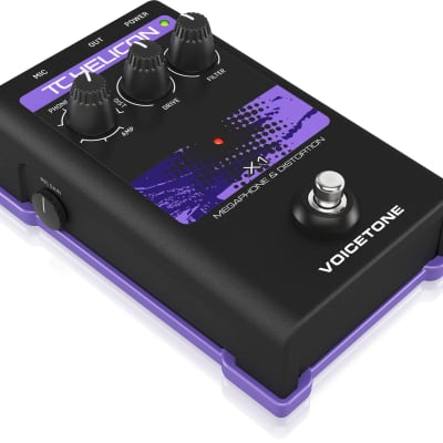 TC-Helicon VoiceTone X1 Single-Button Stompbox for Dramatic Megaphone and Distortion Vocal Effects image 1