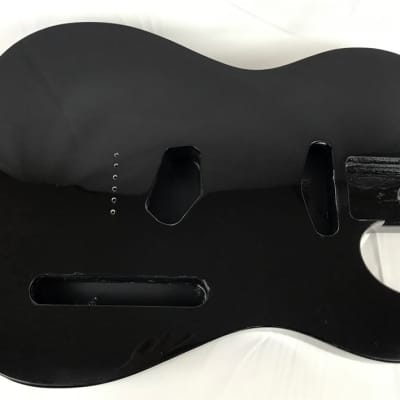 Fox Guitars Tele Style Guitar Body Alder Glossy Black image 1